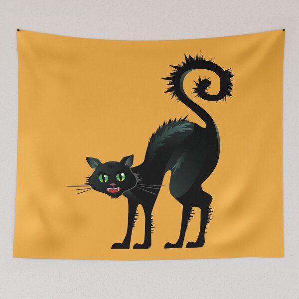 Item preview, Angry Black Cat designed and sold by parazitgoodz.