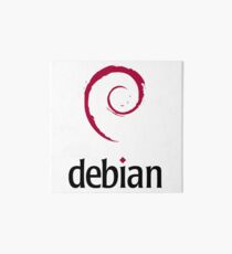 debian operating system logo Art Board