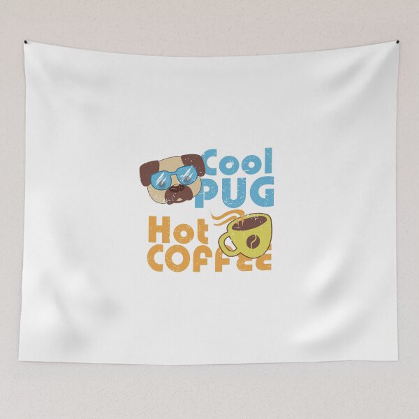 Item preview, The world is made of coffee and my pug designed and sold by bennikaufmann.