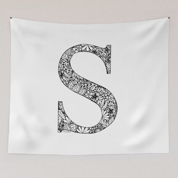 Item preview, Floral Letter Capital S designed and sold by Shaseldine.