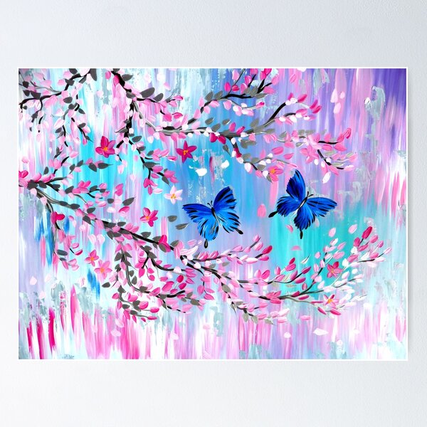 Item preview, Mariposas con flores de cerezo japonés - Mariposas Ulises designed and sold by CateJacobs.
