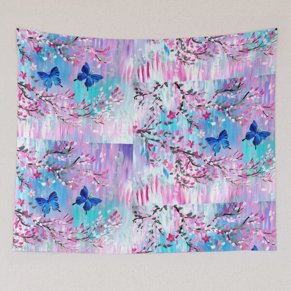 Item preview, Butterflies with Japanese Cherry Blossom- Ulysses butterflies designed and sold by CateJacobs.