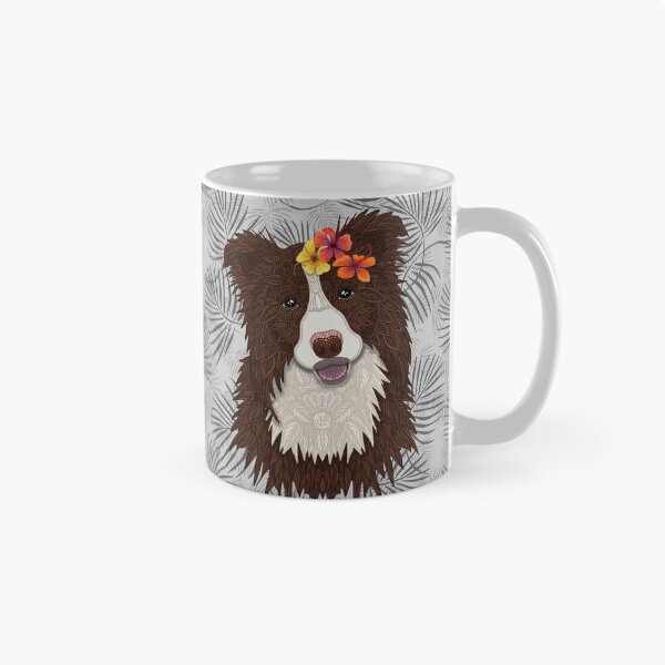 Artikelvorschau, Tropisches Brown-Border-Collie-Mädchen entworfen und verkauft von artlovepassion.