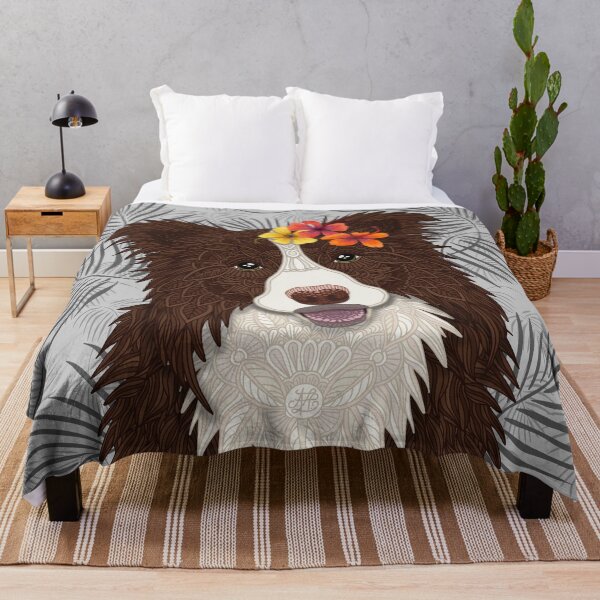 Item preview, Chica de Brown Border Collie tropical designed and sold by artlovepassion.