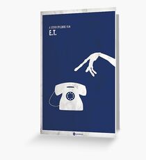 ET Minimal movie Poster Greeting Card