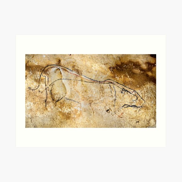 Chauvet Cave lions courting Art Print