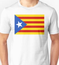 Estelada Flag, Catalan, Spain Spanish, Blue Estelada, Senyera Estelada, Starred flag, Lone Star flag. Slim Fit T-Shirt