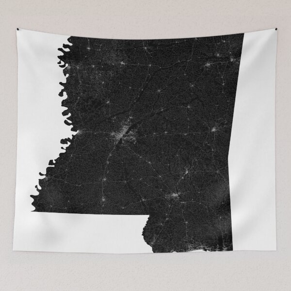 Artikelvorschau, Mississippi-Straßenkarte entworfen und verkauft von AmazingMapArt.