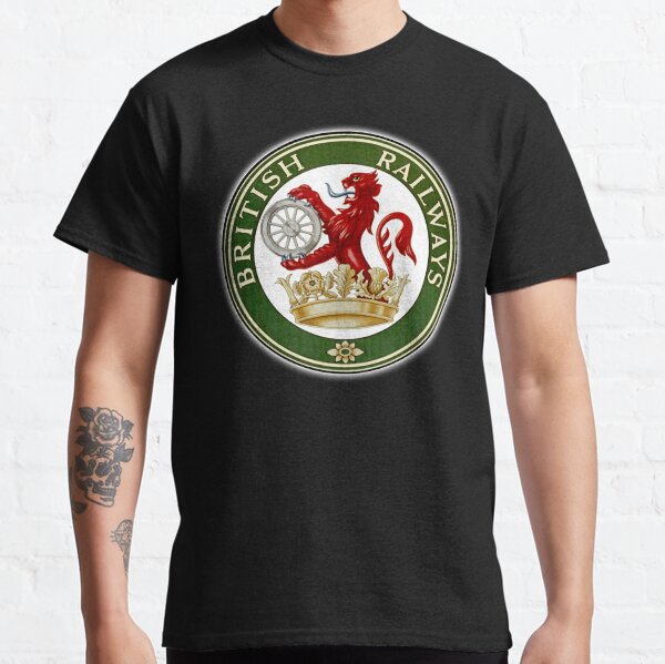 BRITISH RAILWAYS. BR, SIGN, Trains, Train Spotters, Railwayana, Circular variant, 1956 logo. Classic T-Shirt