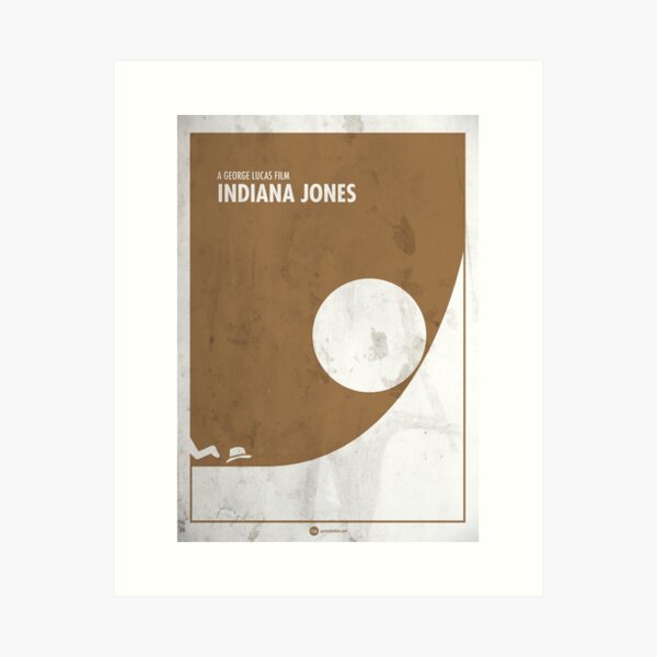 Indiana Jones Minimal movie Poster Art Print