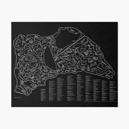 Race Tracks to Scale (Inverted) Art Board Print