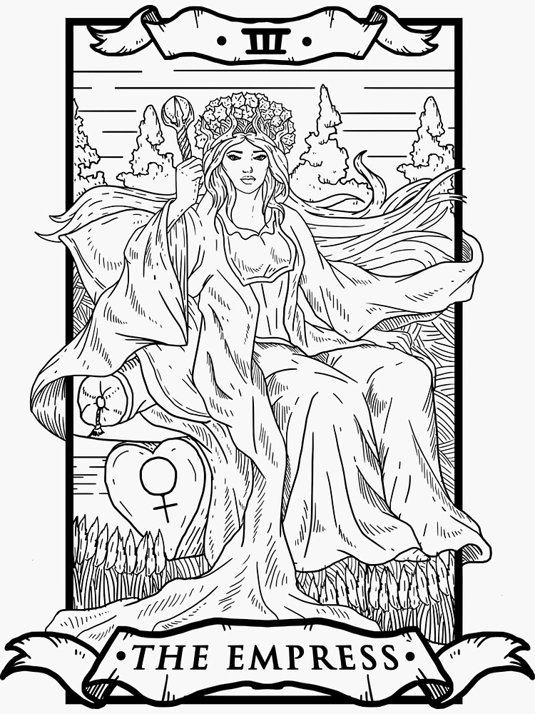 The Empress Tarot Sticker (Large) – Grove and Grotto