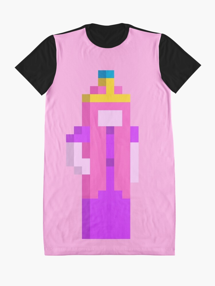 Alternate view of Adventure Time Princess Bubblegum Voxel Style Graphic T-Shirt Dress