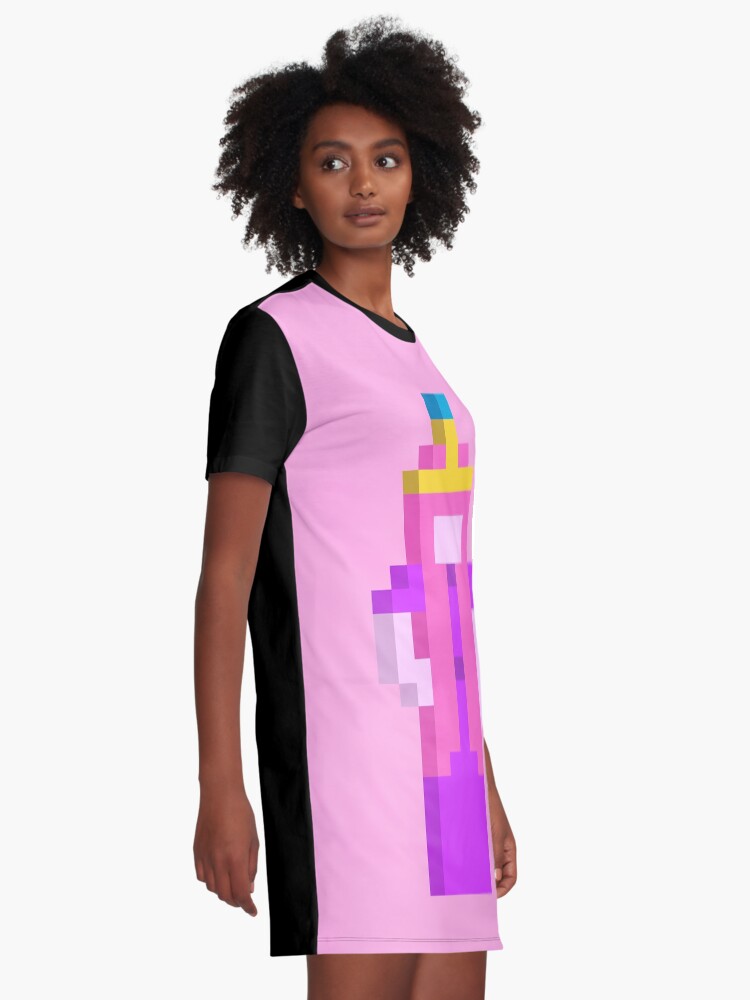 Alternate view of Adventure Time Princess Bubblegum Voxel Style Graphic T-Shirt Dress
