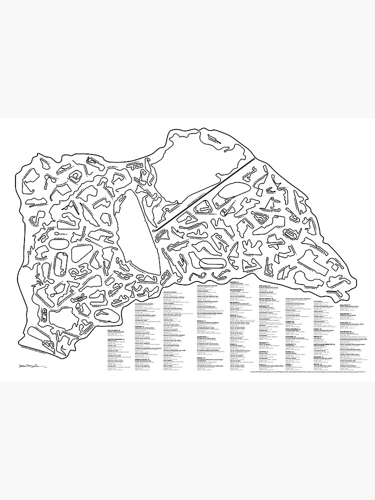 Race Tracks to Scale - Listed and Labelled by SirDunny