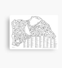 Race Tracks to Scale - Listed and Labelled Canvas Print