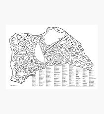 Race Tracks to Scale - Listed and Labelled Photographic Print