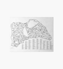Race Tracks to Scale - Listed and Labelled Art Board