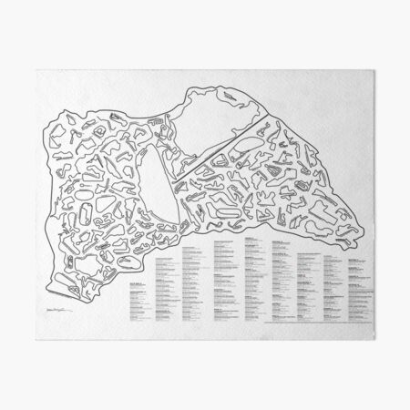 Race Tracks to Scale - Listed and Labelled Art Board Print