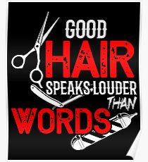 Hairdresser hair cutting haircut Poster