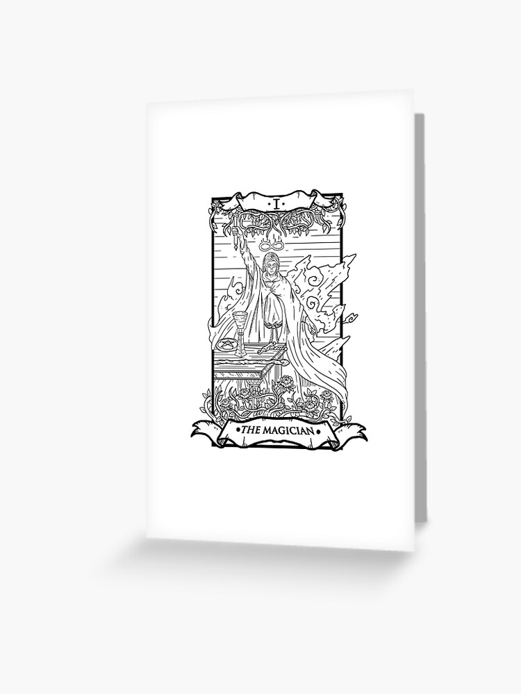 Carte de vœux for Sale avec l'œuvre « carte de tarot : la pizza avec oeil,  lune et soleil, Occulte, divination, » de l'artiste ShamanskaKate
