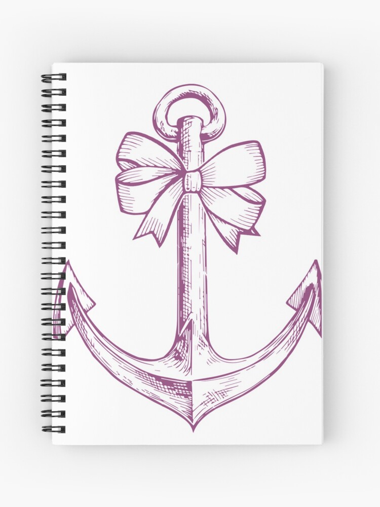 Cuaderno De Espiral Ancla Con Arco De Dibujo De Ariassbettar Redbubble