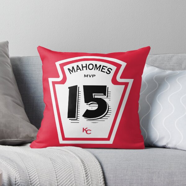 Patrick Mahomes Ketchup Bottle Throw Pillow