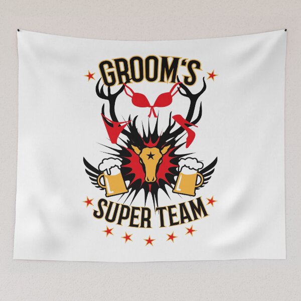 Item preview, 155 Groom's Super Team Deer Head Beer designed and sold by Margarita-Art.