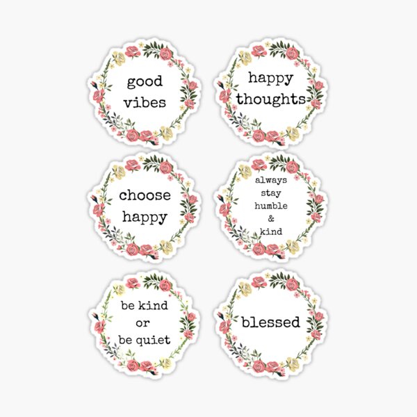 Positive words Sticker for Sale by Willow Days