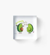 Funny Avocados Acrylic Block