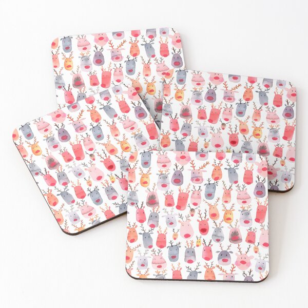Item preview, Reindeers - Animal cuteness - Winter watercolor pattern - Rudolph designed and sold by ninoladesign.
