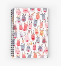 Ren - Tierische Niedlichkeit - Winter-Aquarellmuster - Rudolph Spiralblock