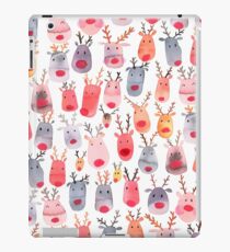 Reindeers - Animal cuteness - Winter watercolor pattern - Rudolph iPad Case/Skin