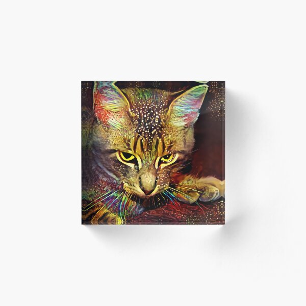 Redreaming Deep Dreamed Sky Acrylic Block