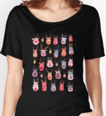 Reindeers - Animal cuteness - Winter watercolor pattern - Rudolph Women's Relaxed Fit T-Shirt