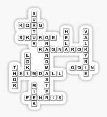 Ragnarok scrabble tiles Sticker