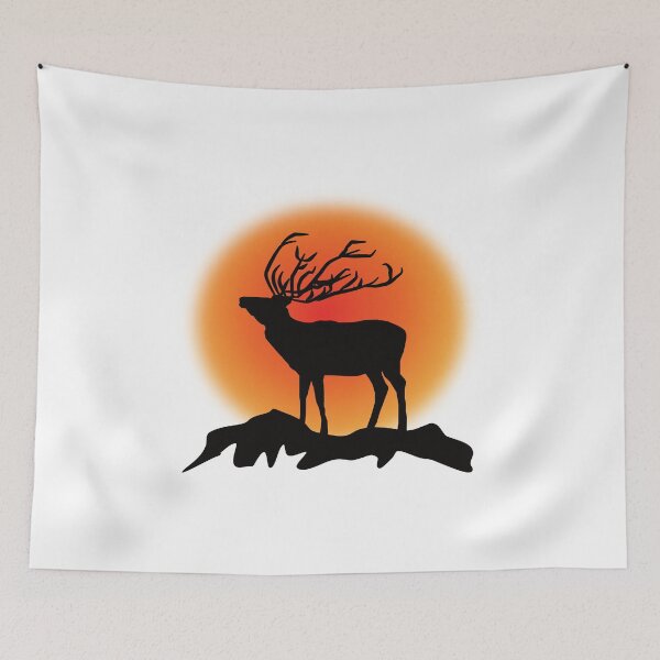 Item preview, Deer reindeer in the sunset designed and sold by Patricia Piotrak.