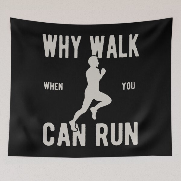 Item preview, Why Walk Run Retro Vintage Distressed Men Design designed and sold by JakeRhodes.
