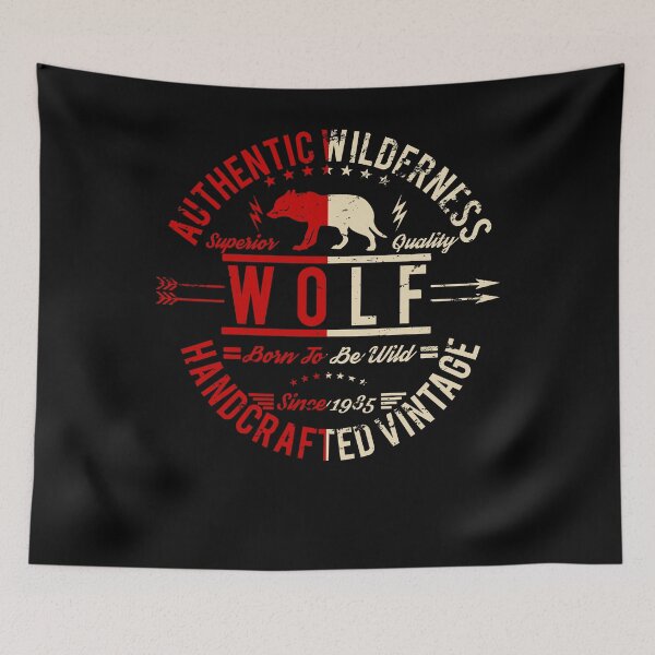 Item preview, Wolf Retro Vintage Distressed Design designed and sold by JakeRhodes.