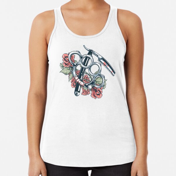 Brass Knuckles All Over Womens Racerback Tank Top - Small 