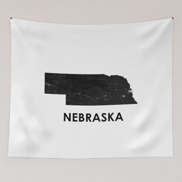 Item preview, Nebraska Street Map Art designed and sold by AmazingMapArt.
