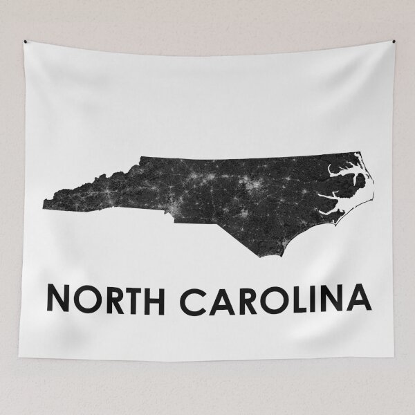 Item preview, North Carolina Street Map Art designed and sold by AmazingMapArt.