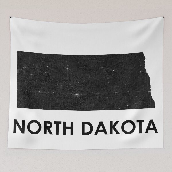 Item preview, North Dakota Street Map Art designed and sold by AmazingMapArt.