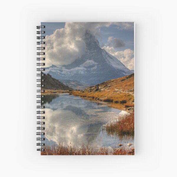 Matterhorn reflected in Lake, Zermatt Spiral Notebook