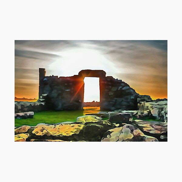 Nendrum Monastery, Ireland. (Painting.) Photographic Print
