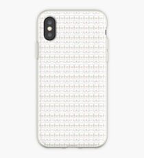 Pixel reindeer and Christmas tree pattern iPhone Case