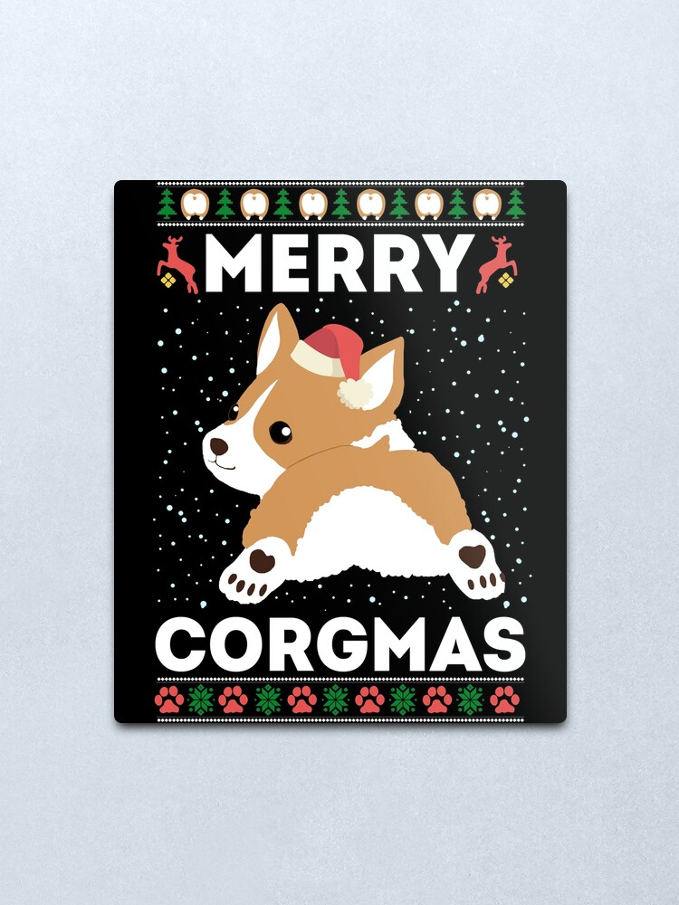 Corgi Dog Merry Corgmas Santa Corgi Ugly Christmas Sweater Langarmshirt