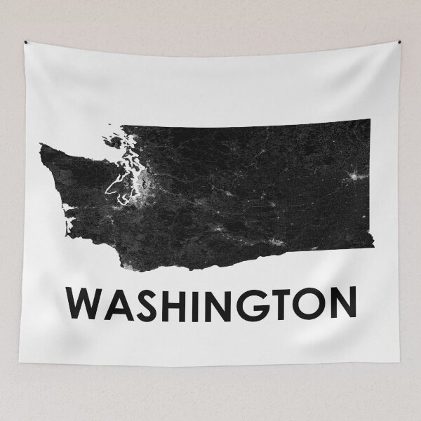 Item preview, Washington Street Map Art designed and sold by AmazingMapArt.