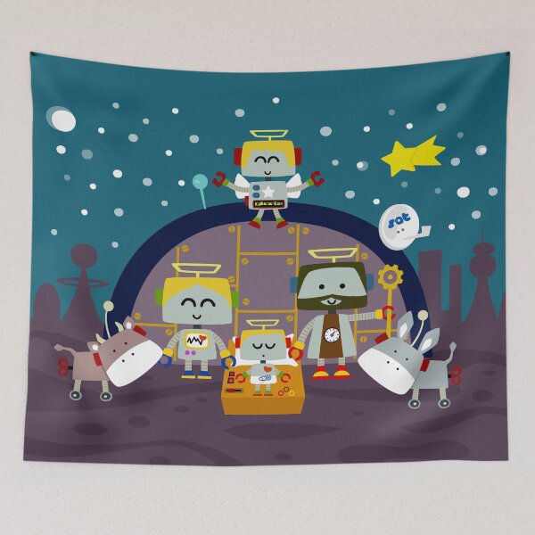 Item preview, Bethlehem Robot Portal In Spanish designed and sold by Sonia Pascual Izquierdo.