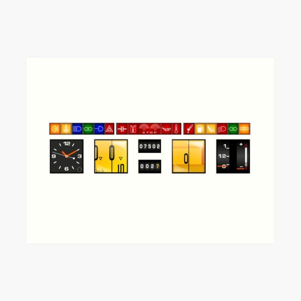 Citroën CX dashboard instrument panel Art Print